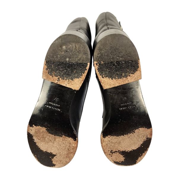 Proenza Schouler Zippered Tall Black Leather Boots - Picture 6 of 10